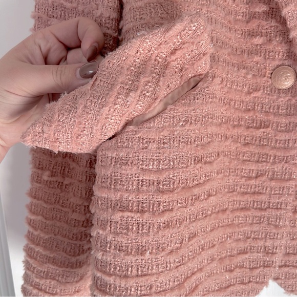 L’agence Tweed Chamberlain Blazer in Dusty Pink Size 2 - Picture 7 of 13